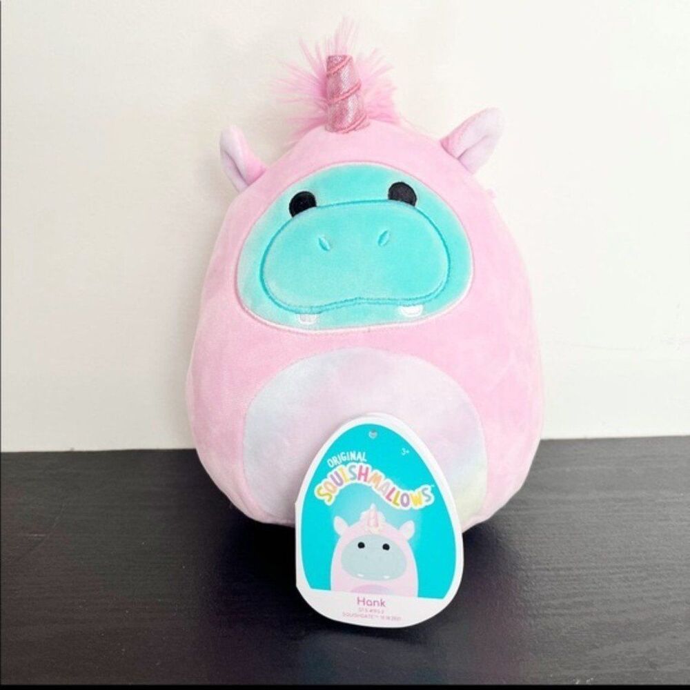 Hank The Hippo Dressed As A Unicorn 7” Squishmallow Plush